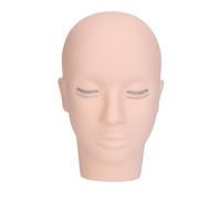 Testa manichino per extension di ciglia in silicone, testa per pratica di ciglia a 4 strati, manichino riutilizzabile per l’allenamento al trucco con texture della pelle realistica