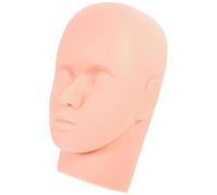 Testa Manichino Pratica in PVC Rosa Extension Ciglia per Principianti | Superficie Liscia e Texture Realistica, Riutilizzabile, Facile da Pulire, per Make-up Viso e Formazione Estetica