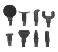 Testa Massaggiante di Ricambio 8 Pezzi in Silicone Nero per Massaggi | Accessorio in Abs, Coperture Morbide, Uso Dopo Allenamento e Terapia Sportiva, Compatibile Arti e Piedi