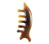 Testa Meridiano Massaggio Pettine Resina Cinque Denti Larghi Pettine Agopunture Anti-statico Capelli Liscio