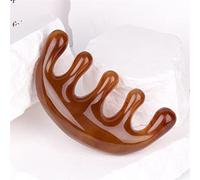 Testa meridiano pettine resina sintetica Gua Sha strumento di massaggio cuoio capelluto relax muscolare tirando strumento di bellezza 1 pz (Color : B)