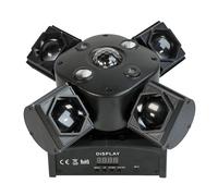 Testa Mobile 4 LED Faro Luce Rotante Movimento Scena Colori Proiettore