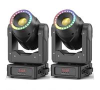 Testa Mobile Luci Discoteca Luci Festa 150W, RGBW LED 7 modelli 7 colori 3 Prismi Zoom Focus Effetto dmx512 Luci Palcoscenico Per Matrimonio Teatro Festa DJ -2PCS