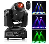 Testa Mobile, UKing Luce da Palcoscenico a Testa Mobile da 50 W, Luce da Discoteca a LED RGBW, 4 Modalità di Controllo / 8 Colori / 8 Motivi, con Telecomando Funzionale