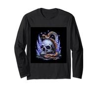 Testa mortale con Serpente per emos e gotici Maglia a Manica
