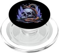 Testa mortale con serpente per emos e gotici PopSockets PopGrip per MagSafe