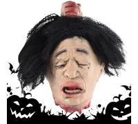 Testa mozzata horror - Prop di Halloween con testa mozzata inquietante, testa mozzata cruenta | Orribile testa spaventosa realistica e sanguinante, decorazione impermeabile di Halloween per case streg