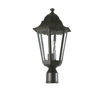 Testa Palo Esterno Alluminio Nero 1 Luce E27 Ip44