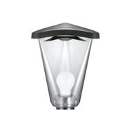 Testa palo Green Lombardo LB12622-diffusore trasparente-E27 IP66