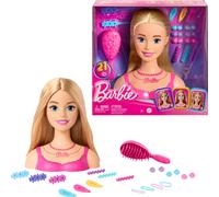 TESTA PER ACCONCIARE BAMBOLE CAPELLI BIONDI CON 20 ACCESSORI COLORATI GIOCATTOLO