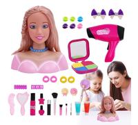 Testa per acconciatura - modello realistico di bellezza per ragazze, concetto creativo di gioco di ruolo, dettagli squisiti con divertenti funzioni di styling del trucco