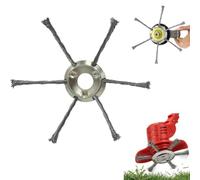 Testa per tosaerba da giardino da 17,8 cm, con filo annodato, testa decespugliatore, attacco per decespugliatore in filo di acciaio da 24,5 mm, attacco W-Ire durevole per giardino e manutenzione