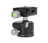 Testa per Treppiede per Fotocamera a Basso Profilo, Testa Panoramica a 360 Gradi Testa a Sfera con Attacco Filettato da 3/8 Pollici con Piastre a Sgancio Rapido, per Fotocamere