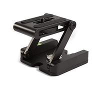 Testa per treppiede Z Flex Tilt, testa a sfera inclinabile a forma di Z con piastra a sgancio rapido e livella a bolla, staffa per fotocamera in lega di alluminio, compatibile con treppiede per