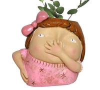 Testa per vaso per fioriera per viso, fioriera per testa succulenta - Fioriera per interni Lady Head,Immagine per ragazzi e ragazze di vasi succulenti per testa interna per articoli di cancelleria