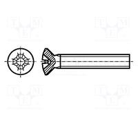 Testa: piana M3x8 PH1 0,5 acciaio zinco Vite Phillips