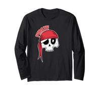 Testa Pirata con Bandana Rossa Maglia a Manica