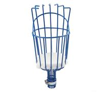 Testa raccogli frutta in ferro progettata per un collegamento stabile al palo con sistema di bloccaggio a vite per una raccolta affidabile ad alta quota (blu)