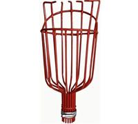 Testa raccoglifrutta con cesto profondo - Raccoglitore di mele e pesche di grande capacità - Strumento durevole for la raccolta da giardino for fattorie e frutteti (asta non inclusa)(Red)