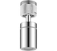 Testa spray per rubinetto da cucina a 360 gradi, adattatore girevole per rubinetto da cucina con modalità di flusso misto, anti spruzzi, flusso di bolle, estensore regolabile per rubinetto in ABS con