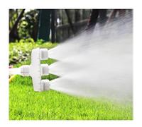 Testa spray porosa 1/1.2/1.5 "Flow di grande flusso Mutli Acqua Sprinkler portatile Spruzzatore spruzzatore Multi-irrigatore Giardino per prato da cortile bianco 3-heads