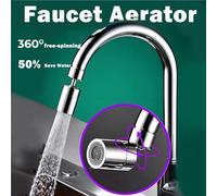 testa spruzzo rubinetto cucina, Adattatore for filtro antispruzzo regolabile a 2 modalità rotante a 360° con testina for rubinetto da cucina