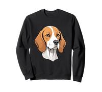 Testa stilizzata di beagle in stile cartone animato Felpa