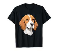 Testa stilizzata di beagle in stile cartone animato Maglietta