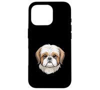 Testa stilizzata di Shih Tzu in illustrazione Custodia per iPhone 16 Pro