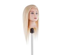 Testa Studio 100% capelli naturali biondo umani capello 50 cm testa finta per parrucchiere