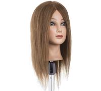 Natural Hair Testina Studio per esercitazioni, 100% Capelli Naturali Umani