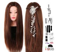 Testa Studio Manichini Neverland Parrucchiere 24 pollici 60% Capelli Sintetici Cosmetologia Formazione Manichino Pratica Modello Con Morsetto