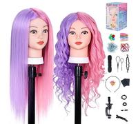 Testa Studio Manichini, TopDirect 66cm/26" Capelli Colorati Parrucchiere Cosmetologia Formazione Manichino Pratica Modello con Morsetto & DIY Accessori per Capelli