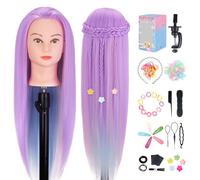 Testa Studio Manichini, TopDirect 75cm/29.5" Capelli Colorati Parrucchiere Cosmetologia Formazione Manichino Pratica Modello con Morsetto & DIY Accessori per Capelli (Colore Macaron)