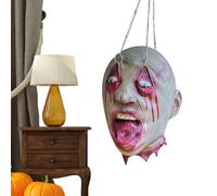 Testa tagliata per Halloween, in lattice spaventoso, morbido e traspirante, decorazione per feste abbaglianti, decorazione di Natale, discoteca, mani tagliate realistiche da appendere, teschio