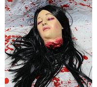 Testa tagliata, spaventosa testa di sangue tagliata per Halloween, spaventosa, realistica, da appendere, per Halloween, horror, strega, fantasma, testa morta, ornamento per casa infestata