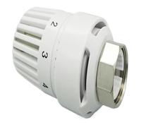 Testa termostatica regolabile for radiatore M30x1,5 con valvola di controllo della temperatura e protezione antigelo for sistemi di riscaldamento domestico in bianco