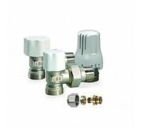 TESTA TESTINA TERMOSTATICA KIT VALVOLA DETENTORE RADIATORE ADATTATORI LUXOR
