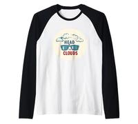 Testa tra le nuvole con occhiali da sole Costume Maglia con Maniche Raglan