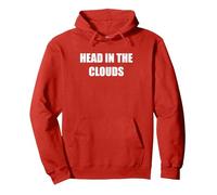 Testa tra Le Nuvole Felpa con Cappuccio, Unisex per Adulti, Rosso, XXL
