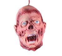 Testa umana per Halloween, testa tagliata di Halloween, decorazione in lattice di Halloween, oggetti di scena realistici in lattice per la decorazione della casa, testa separata per case da bar