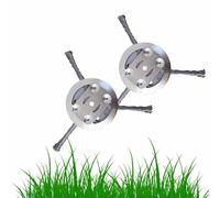 Testa universale del tagliaerba in filo d'acciaio,Tagliaerba da giardino indistruttibile della testa dell'erba,Tagliaerba a ruota in filo d'acciaio, Strumento per rimuovere (2PCS-3 Blades)
