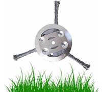 Testa universale del tagliaerba in filo d'acciaio,Tagliaerba da giardino indistruttibile della testa dell'erba,Tagliaerba a ruota in filo d'acciaio, Strumento per rimuovere (1PCS-3Blades)