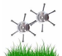 Testa universale del tagliaerba in filo d'acciaio,Tagliaerba da giardino indistruttibile della testa dell'erba,Tagliaerba a ruota in filo d'acciaio, Strumento per rimuovere (2PCS-6Blades)