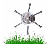 Testa universale del tagliaerba in filo d'acciaio,Tagliaerba da giardino indistruttibile della testa dell'erba,Tagliaerba a ruota in filo d'acciaio, Strumento per rimuovere (1PCS-6Blades)