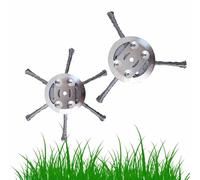 Testa universale del tagliaerba in filo d'acciaio,Tagliaerba da giardino indistruttibile della testa dell'erba,Tagliaerba a ruota in filo d'acciaio, Strumento per rimuovere (2pcs-6 Blades+3 Blades)