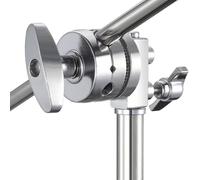 Testa universale in acciaio inox resistente con fori di diverse dimensioni per un montaggio sicuro su C-Mount, supporti leggeri e treppiedi in studi fotografici