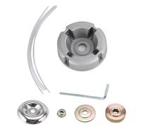 Testa universale per tosaerba in lega di alluminio con funi metalliche in acciaio Trimmer testa bobina di ricambio per tosaerba accessori