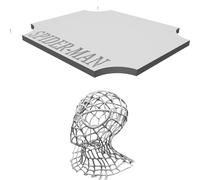 Testa Venom Spiderman con Base Display Modello Stampato 3D Due Componenti