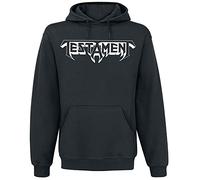 Testament Felpa con cappuccio Bay Area Thrash Band Logo Ufficiale Mens Nero Pullover - nero - Medium